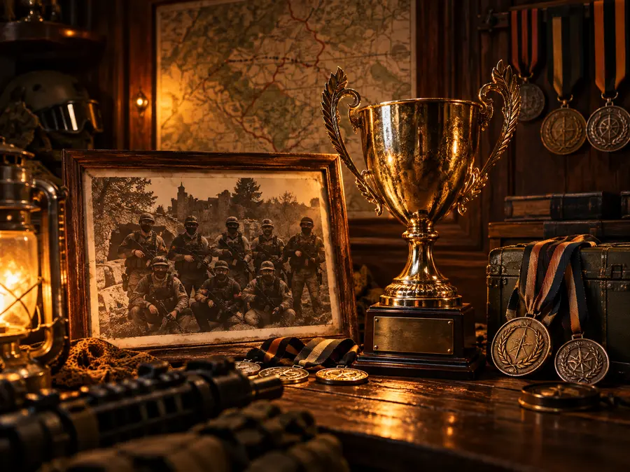 Coppa e fotografie della storia del Team